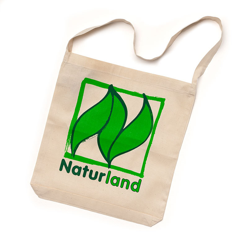 Stoff-Tragetasche – 100 % faire Baumwolle mit Naturland-Logo, Vorderseite